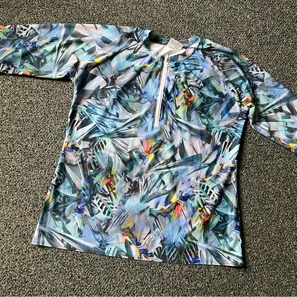 UNDER COVER WATERWEAR Other - Rainbow Print Colorful Rash Guard Shirt Swim Top Beach Summer Cover-up Sz L-XL